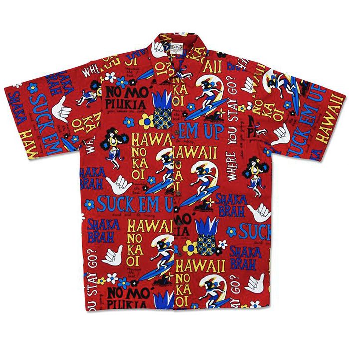 Pidgin English (Red) Hawaiian Shirts