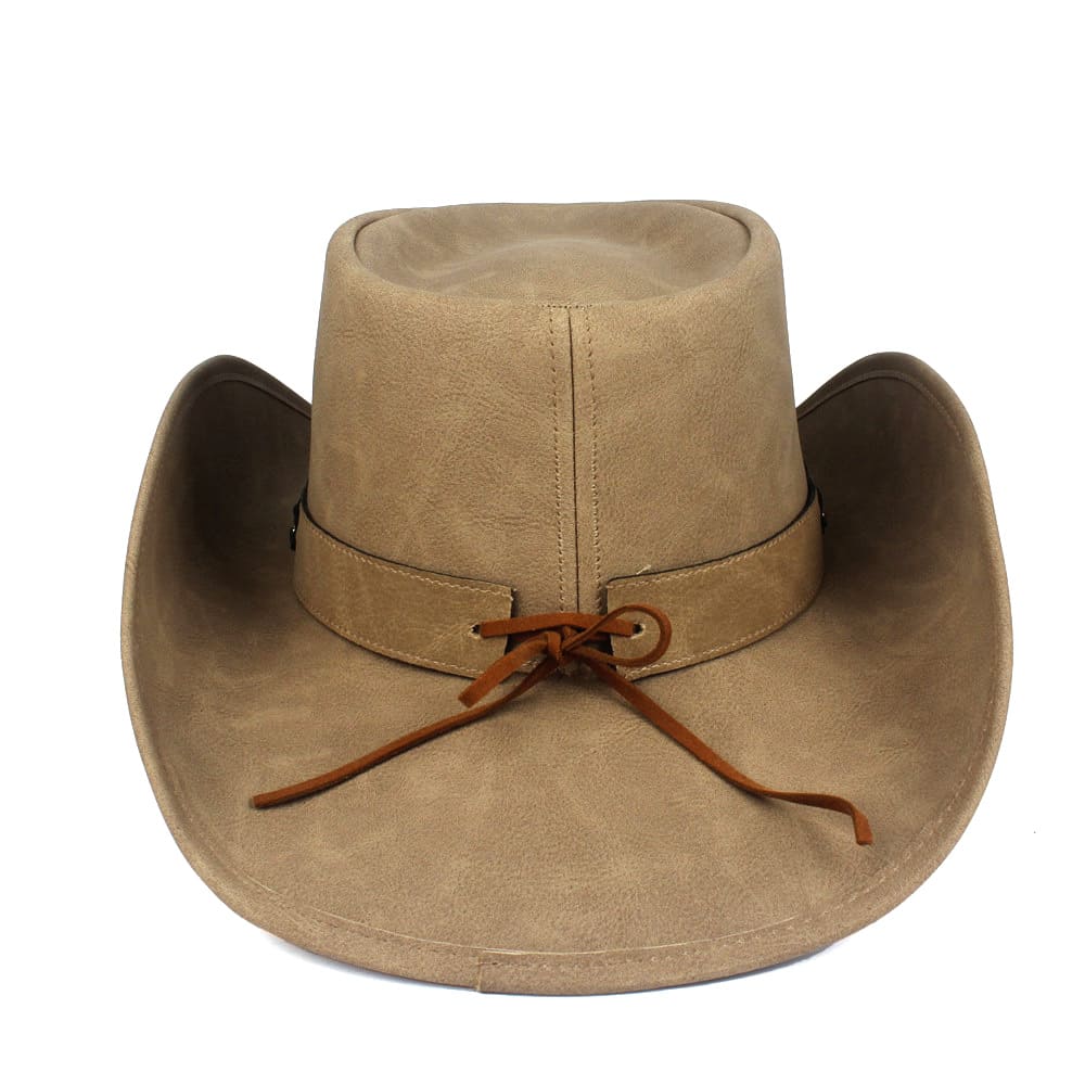 Silver Taurus Genuine Leather Cowboy Hat
