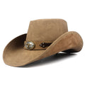 Silver Taurus Genuine Leather Cowboy Hat