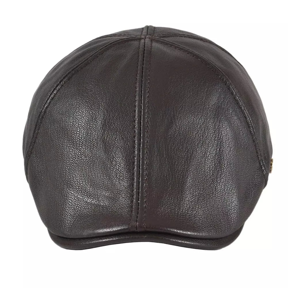 Springville Genuine Leather Flat Cap