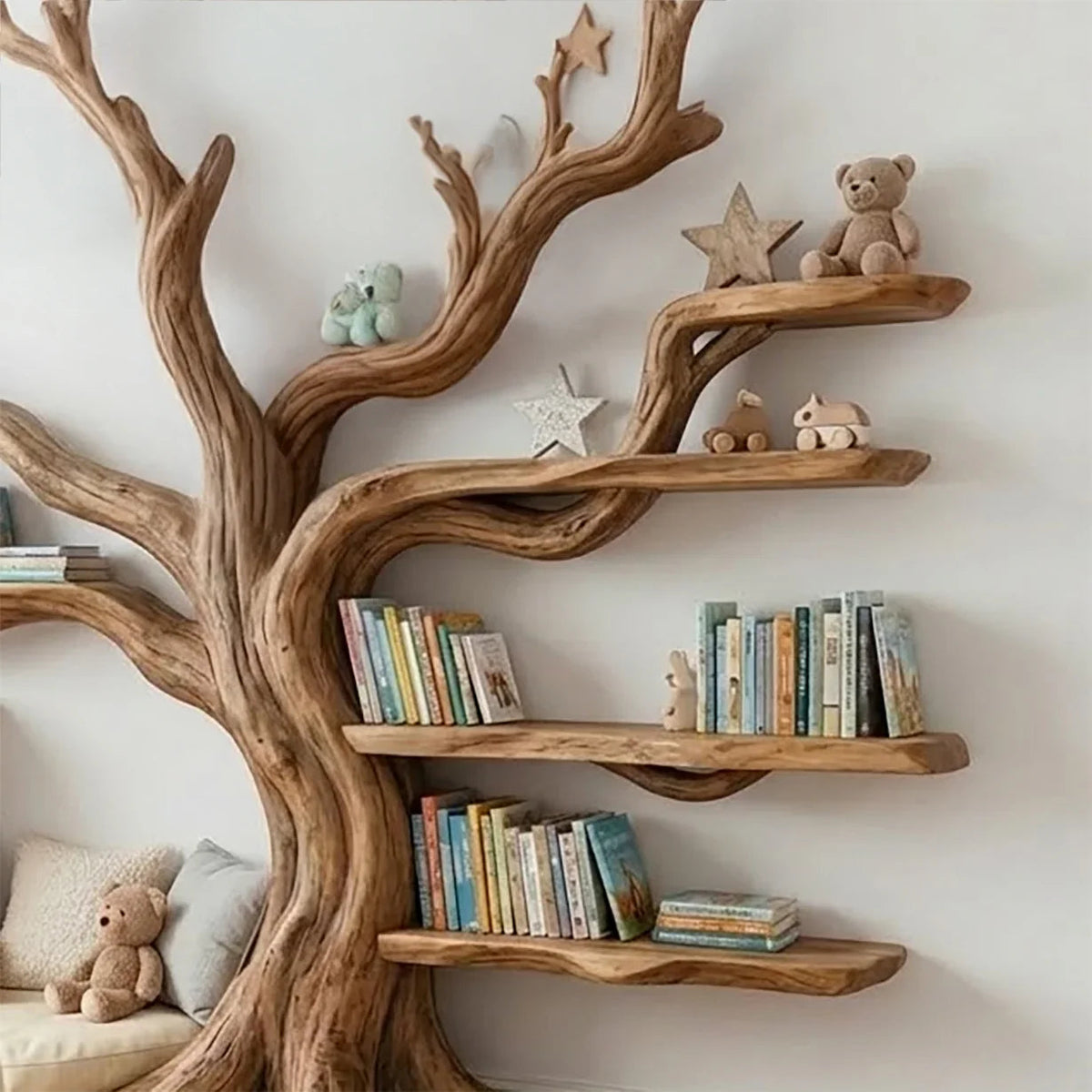 Handcrafted Solid Wood Nursery Decor & Kids' Library