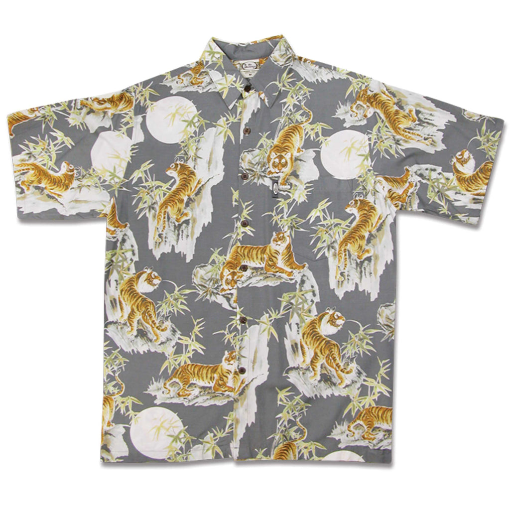 Tigers Faded (Silver) Hawaiian Shirts