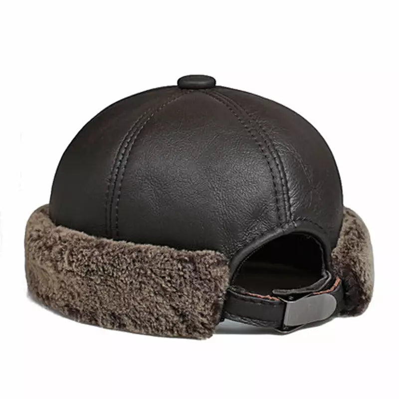 Tundra Winter Genuine Leather Docker Cap