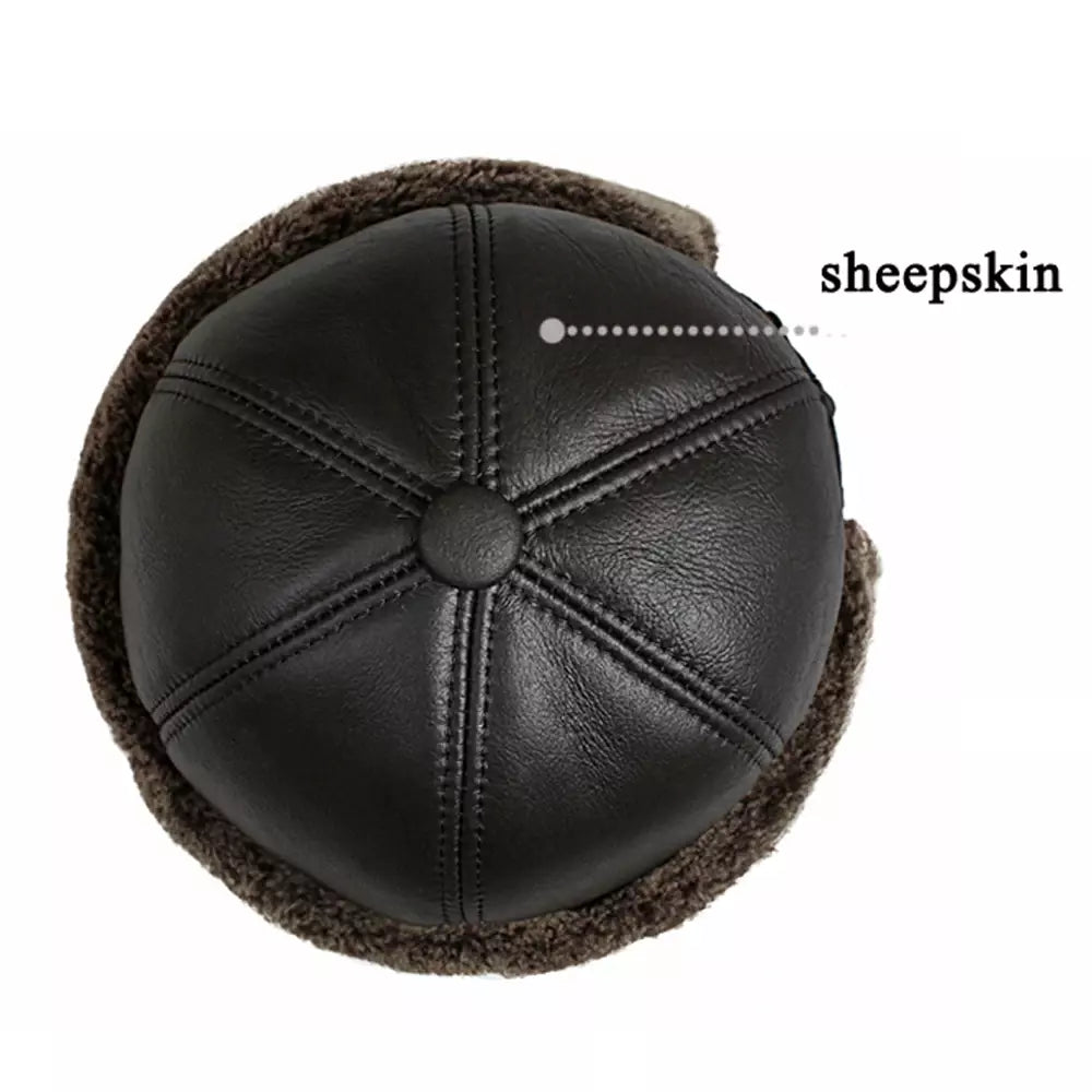 Tundra Winter Genuine Leather Docker Cap