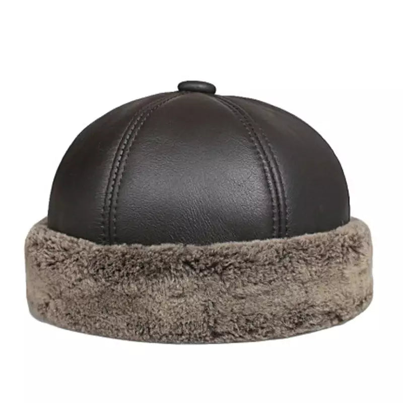 Tundra Winter Genuine Leather Docker Cap