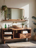 Rustic Live Edge Wood Bathroom Vanity