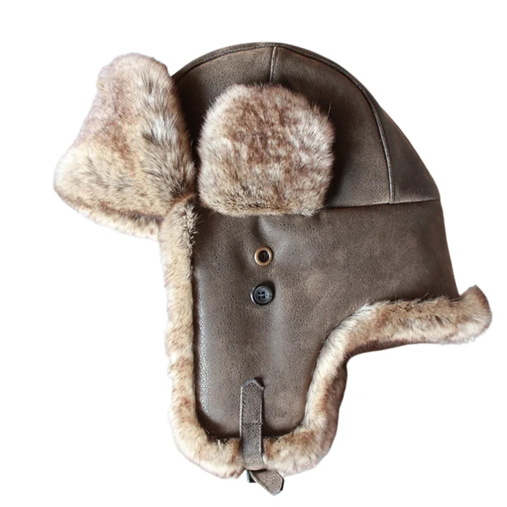 Twin Cities Leather Fur Ushanka Bomber Hat