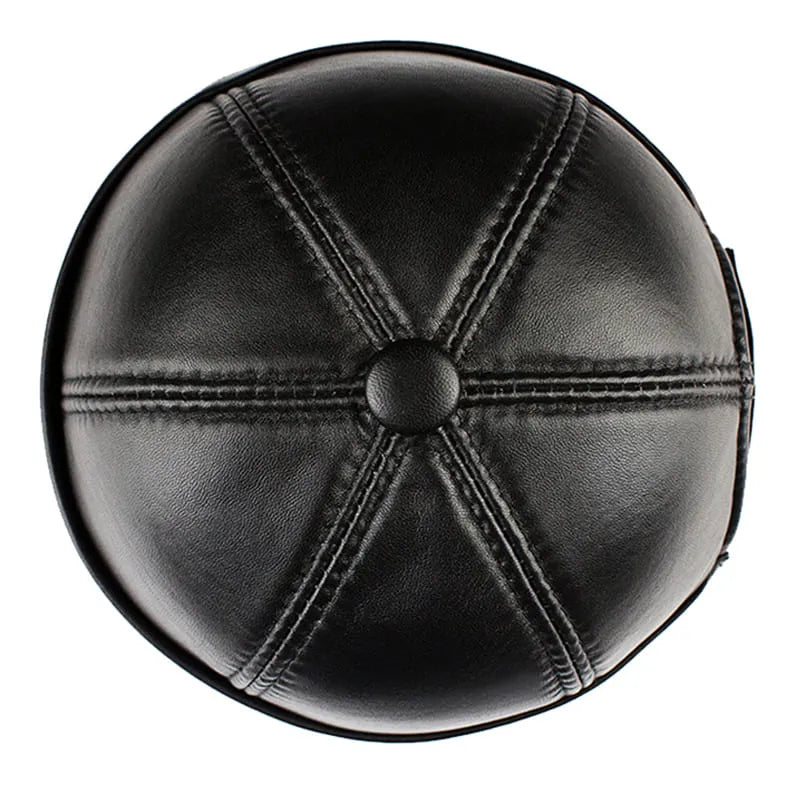 Vintage Genuine Leather Docker Cap