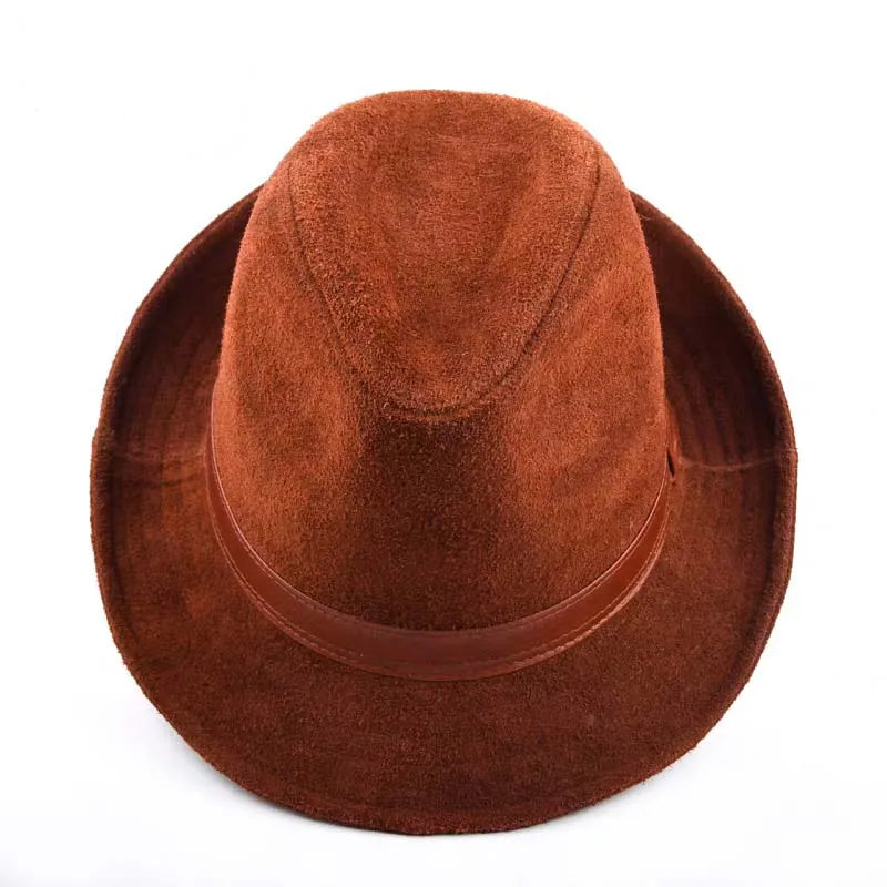 Wembley Genuine Leather Trilby Hat