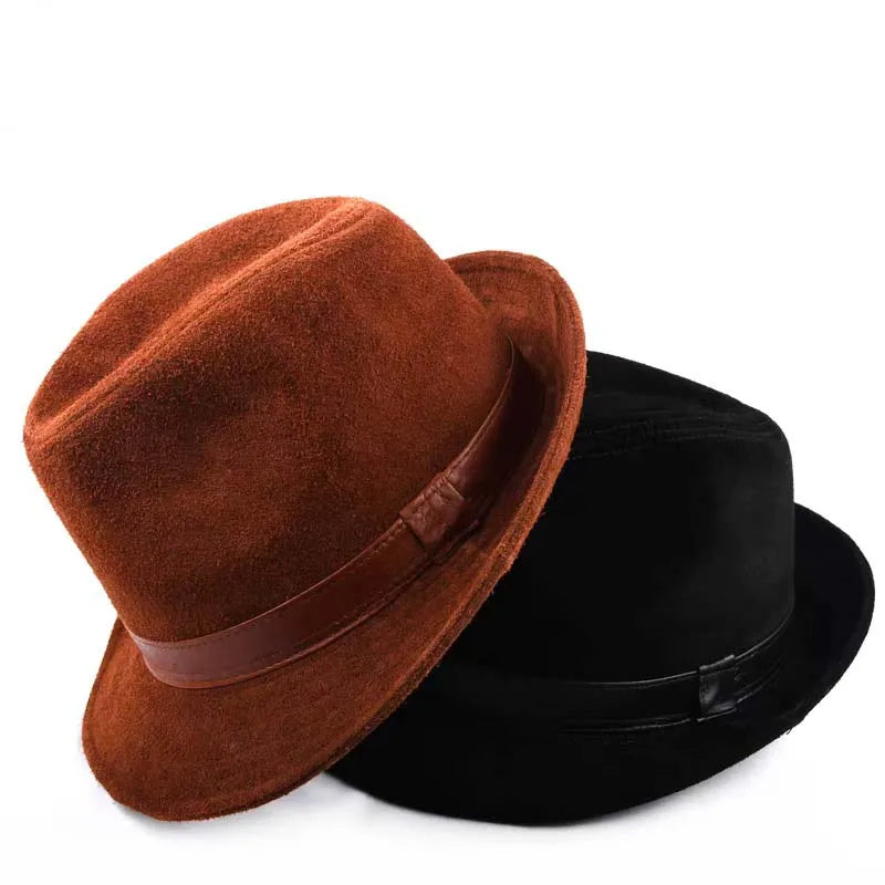 Wembley Genuine Leather Trilby Hat