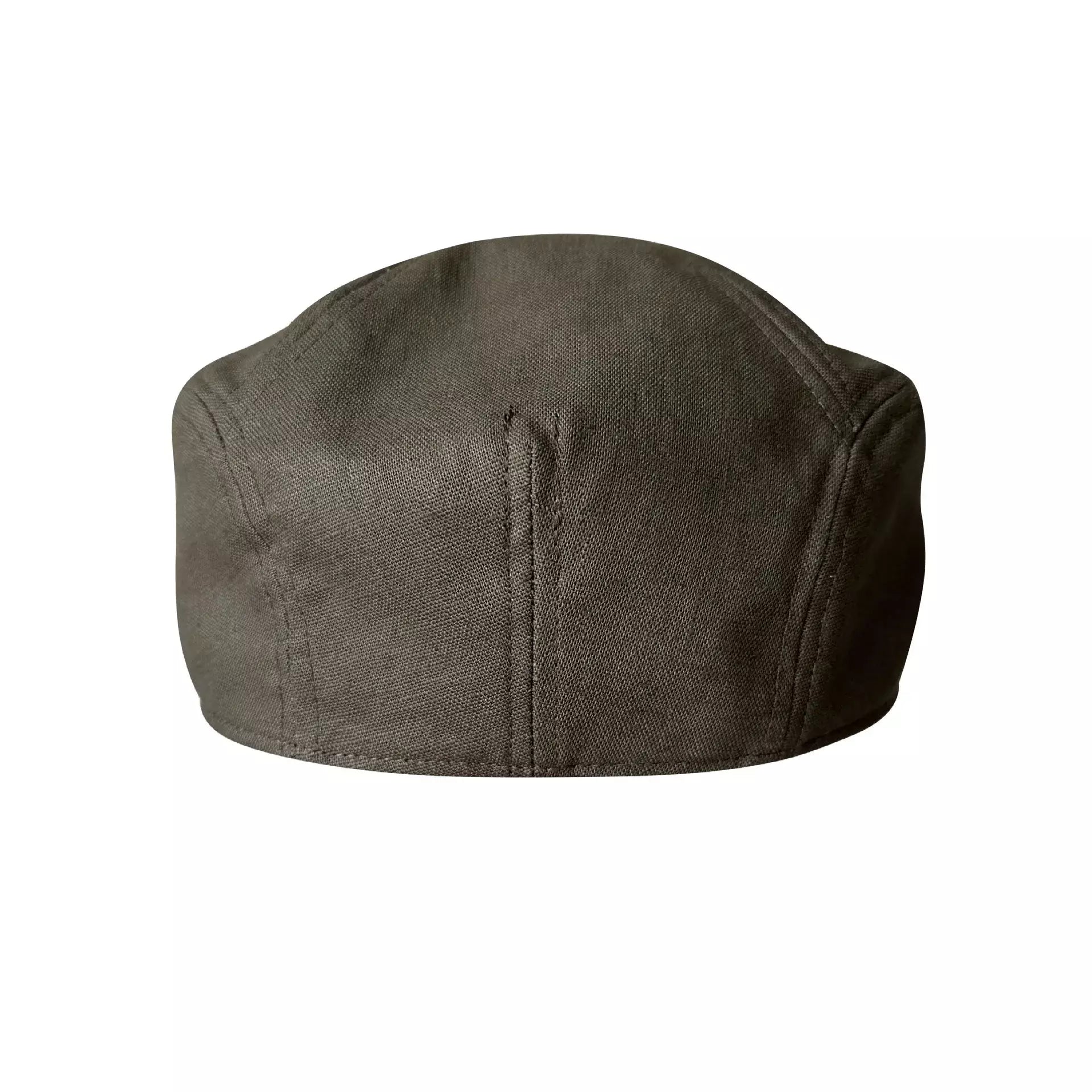 Winston Army Green Linen Flat Cap