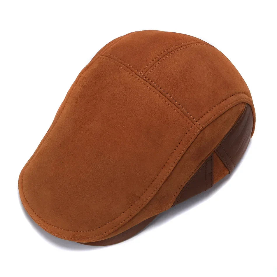 Wisconsin Genuine Leather Duckbill Flat Cap