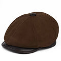 Woolton Genuine Suede Leather Newsboy Cap