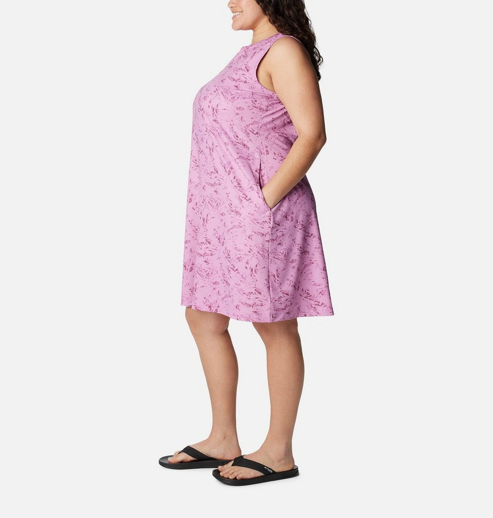 Women's Plus UPF 50 Tank Dress - Blue Print