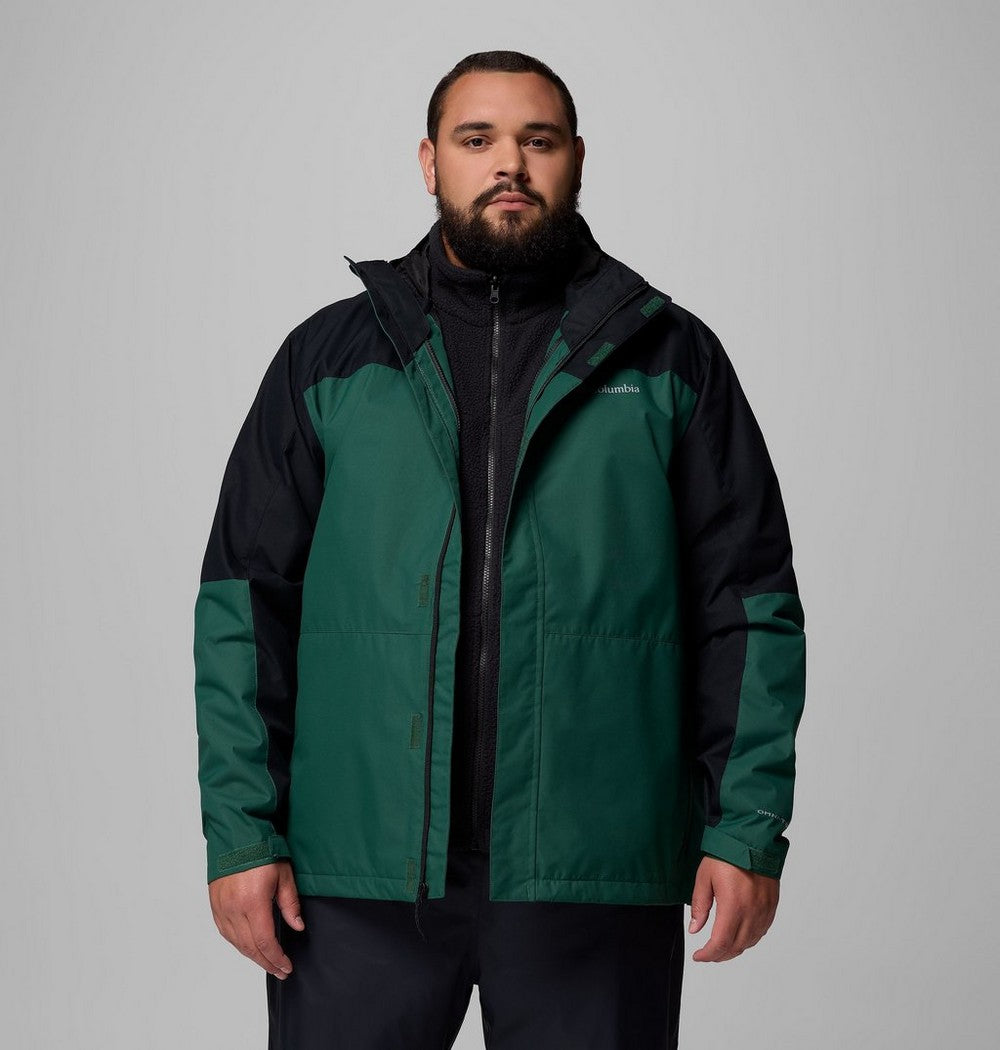 Men's Big 3-In-1 Waterproof Jacket - Green