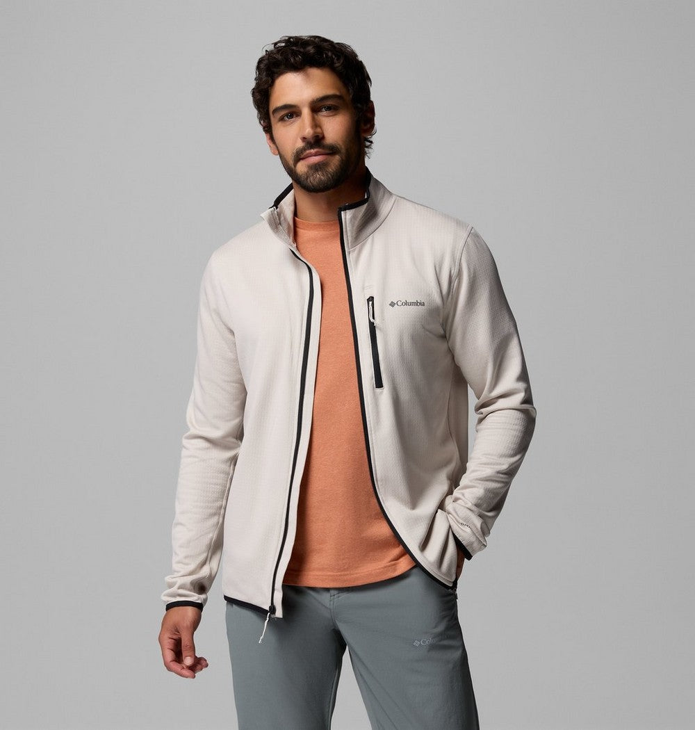 Men's Tall Grid Fleece Full-Zip Jacket - Gray