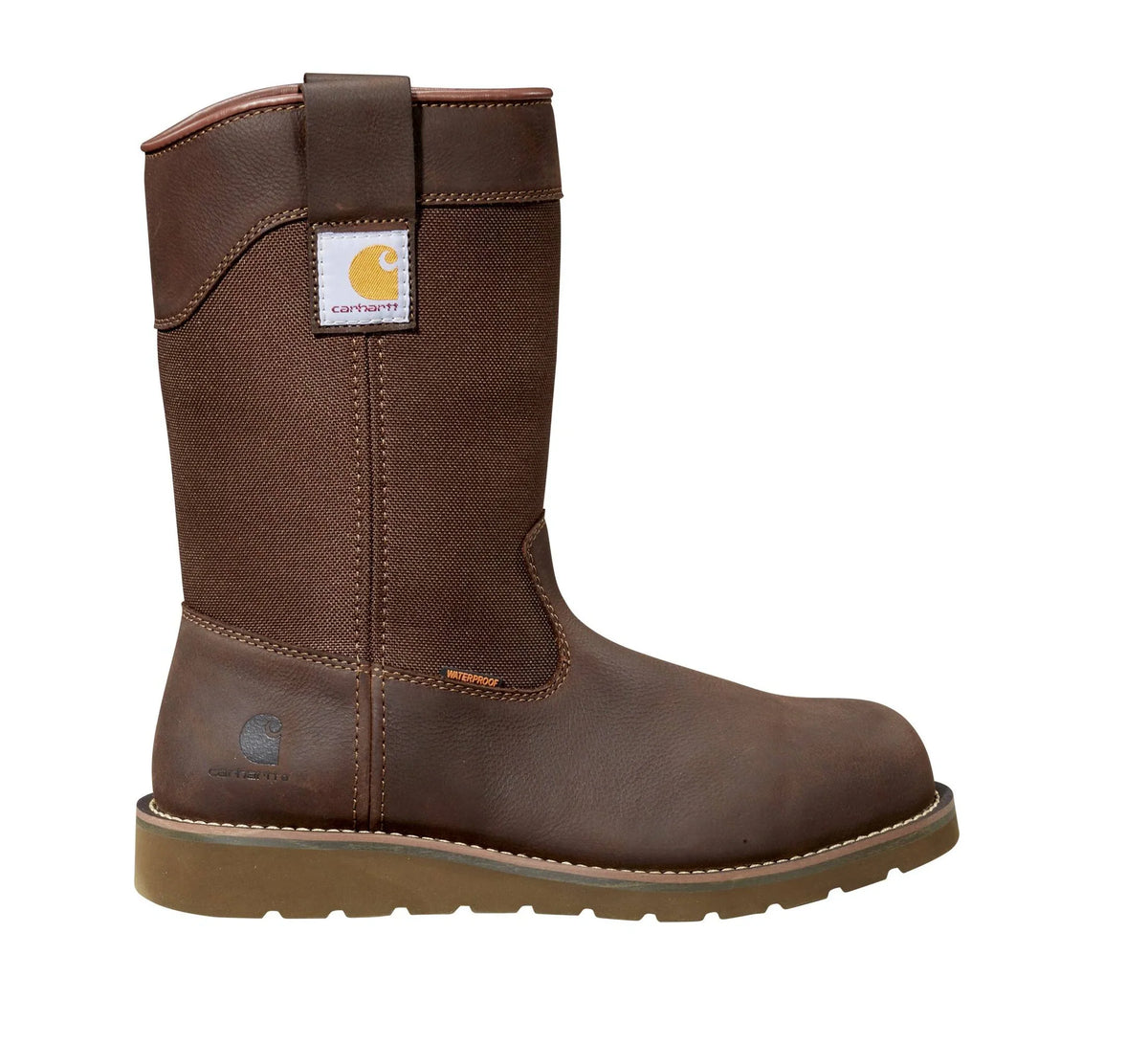 10-Inch Waterproof Steel Toe Pull-On Work Boot