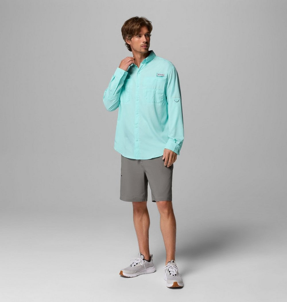 Men's Long-Sleeve Fishing Shirt - Teal