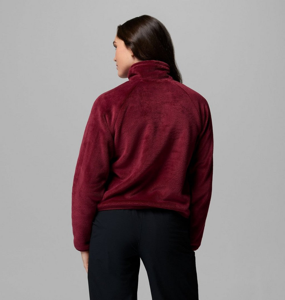 Women's Cropped Sherpa Full-Zip Fleece - Green