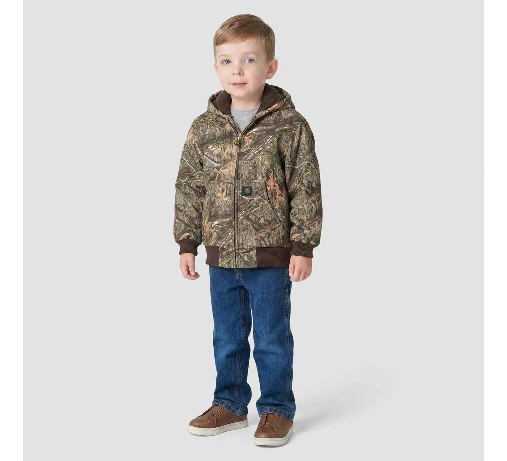 Toddler Insulated Canvas Hooded Jacket - Camo