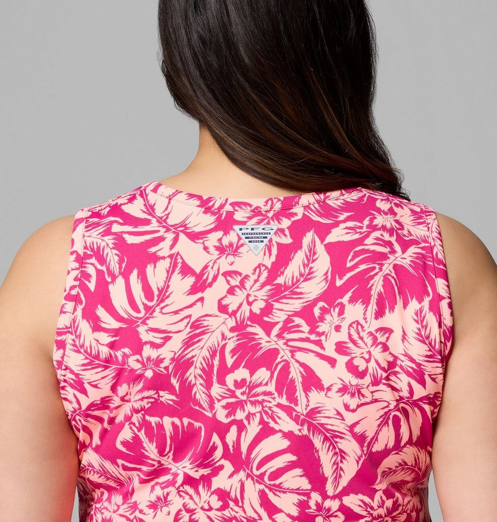 Women's Plus UPF 50 Tank Dress - Blue Print