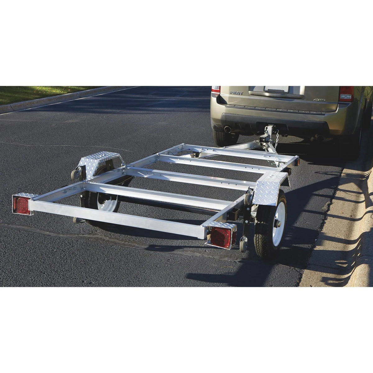 Folding Aluminum Utility Trailer, 4-Ft. x 8-Ft., 1,170-Lb. Load Capacity