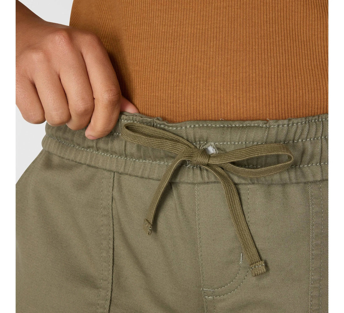 Women's Stretch Twill Cargo Joggers - Olive
