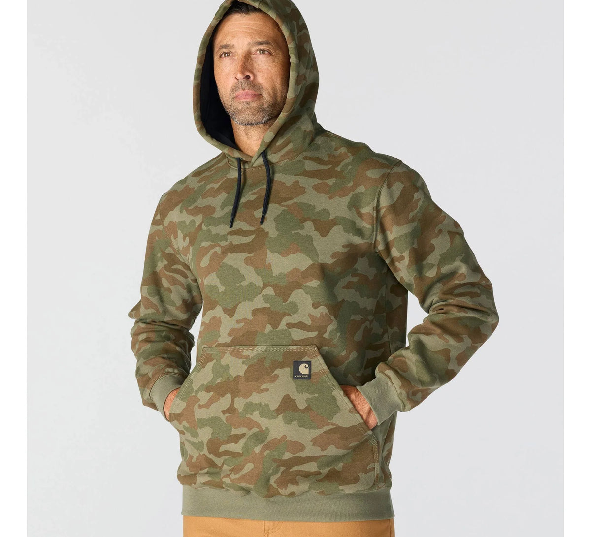 Men's Camo Pullover Hoodie - Green
