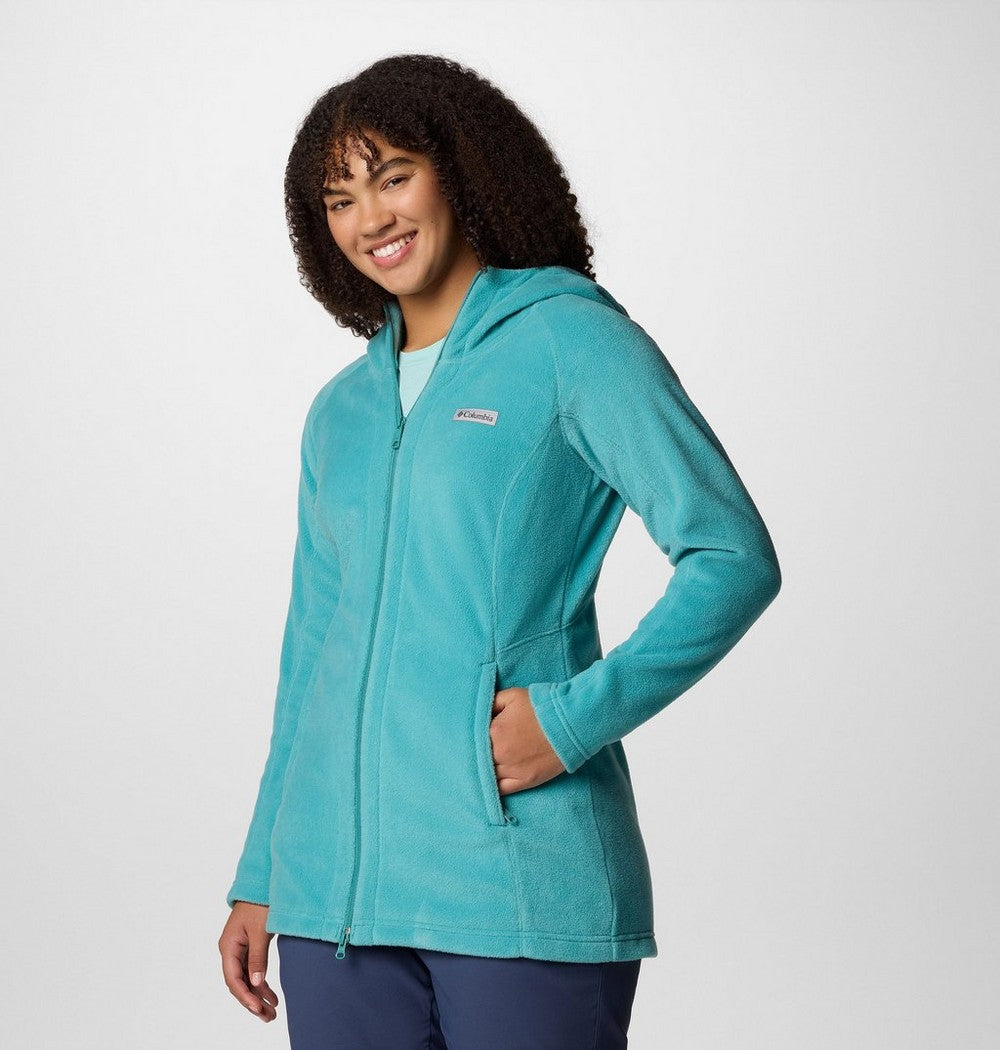 Women's Long Fleece Hoodie - Pink