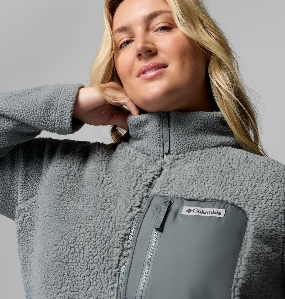 Women's Plus Sherpa Full-Zip Fleece - Grey