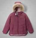 Girls' Insulated Hooded Jacket - Wine