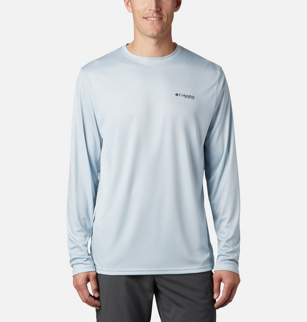 Men's Long Sleeve Fishing Shirt - Blue Navy