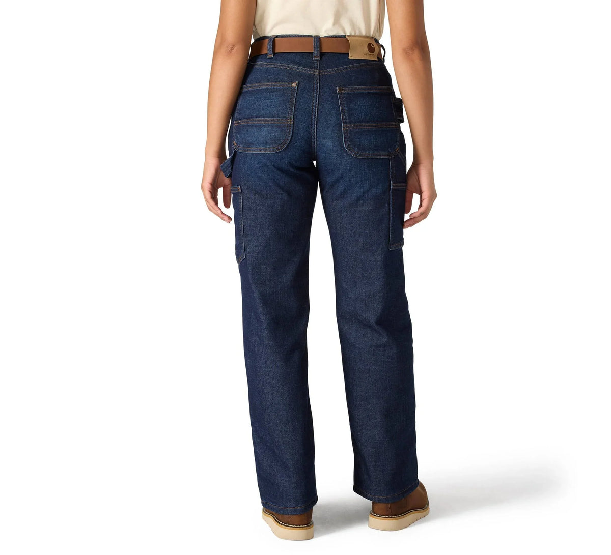 Women's Fleece-Lined Carpenter Jeans - Blue
