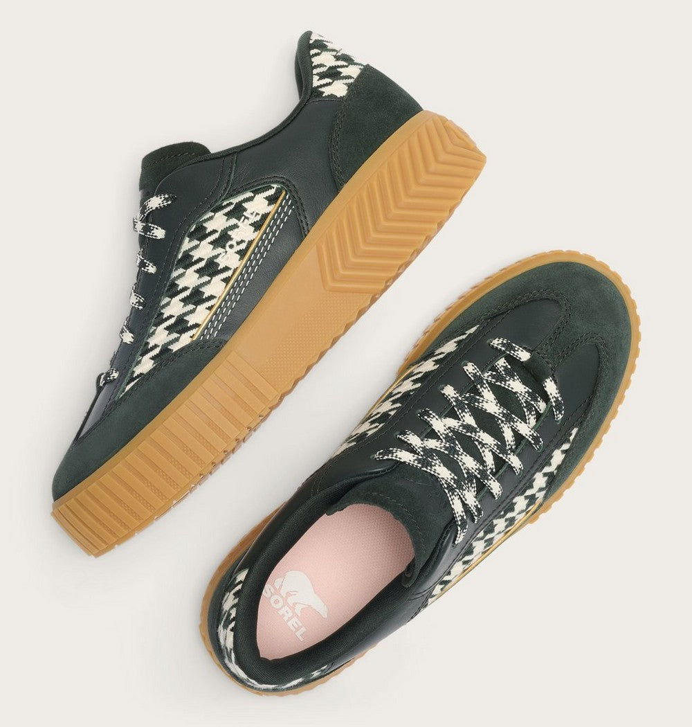 Women's T-Toe Leather Sneaker - Green