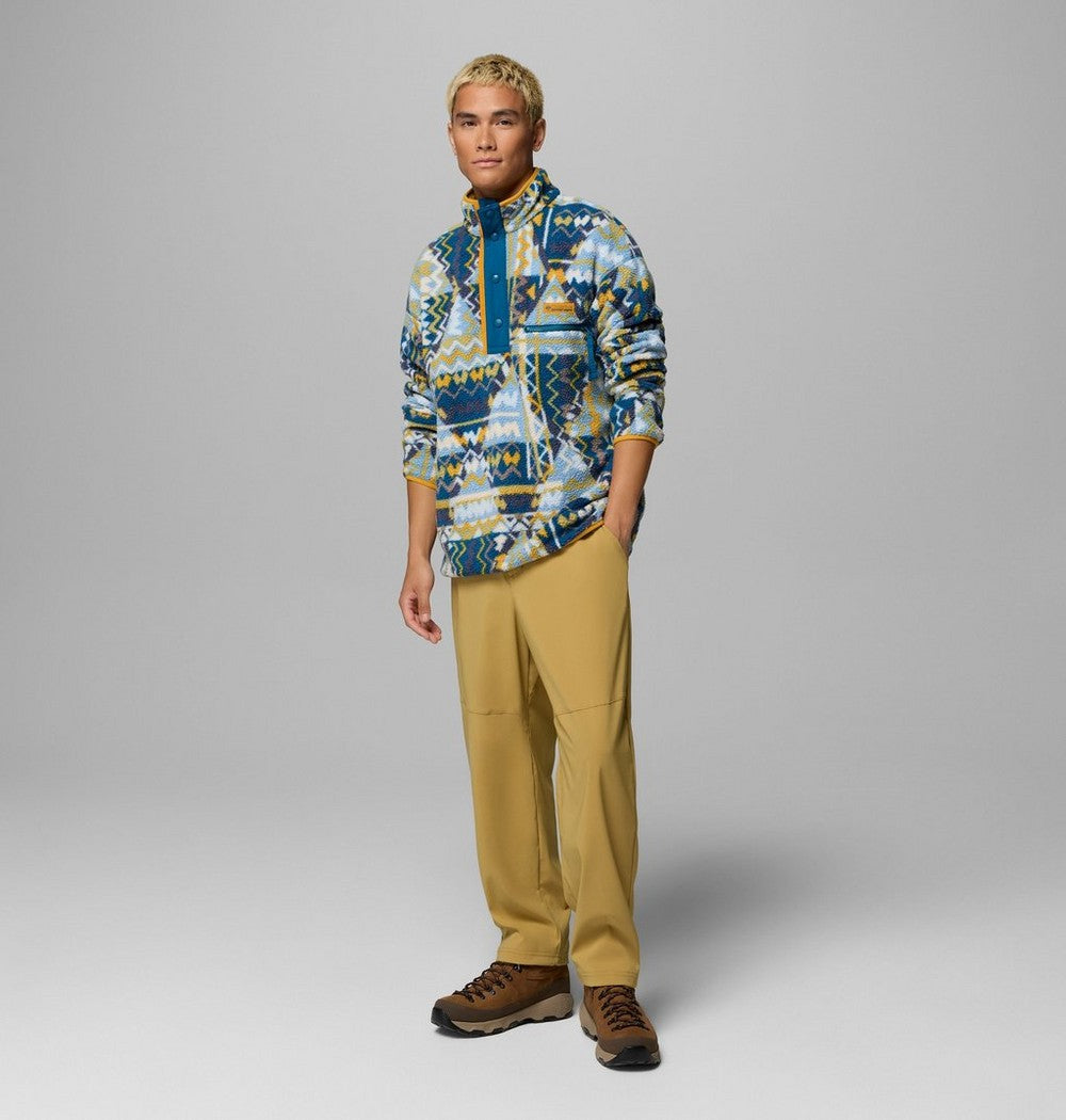 Men's Printed Half-Snap Fleece Pullover