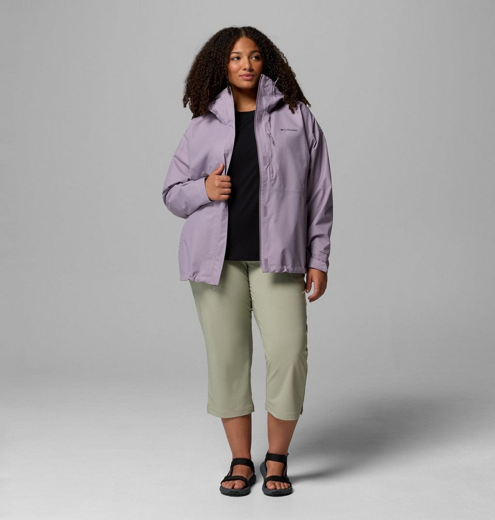 Women's Plus Size Waterproof Rain Jacket - Navy