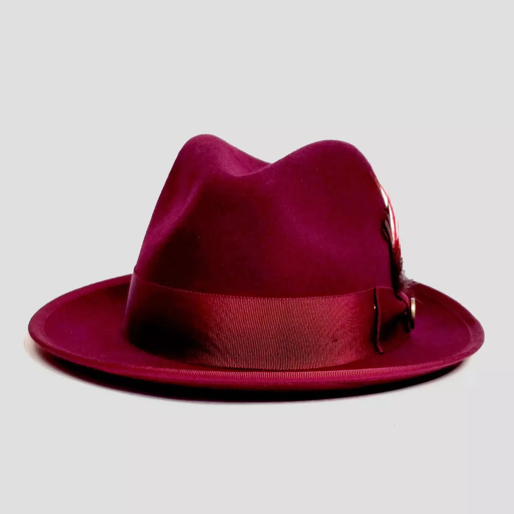 Trilby Fedora - Burgundy