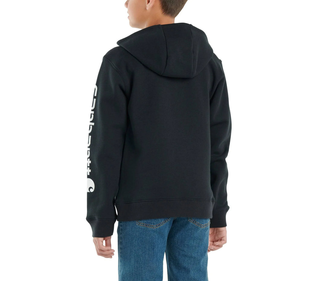 Boys' Long-Sleeve Fleece Hoodie - Black
