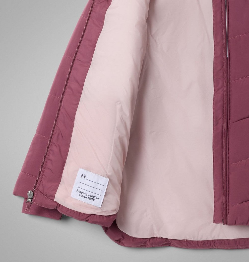 Girls' Insulated Hooded Jacket - Wine