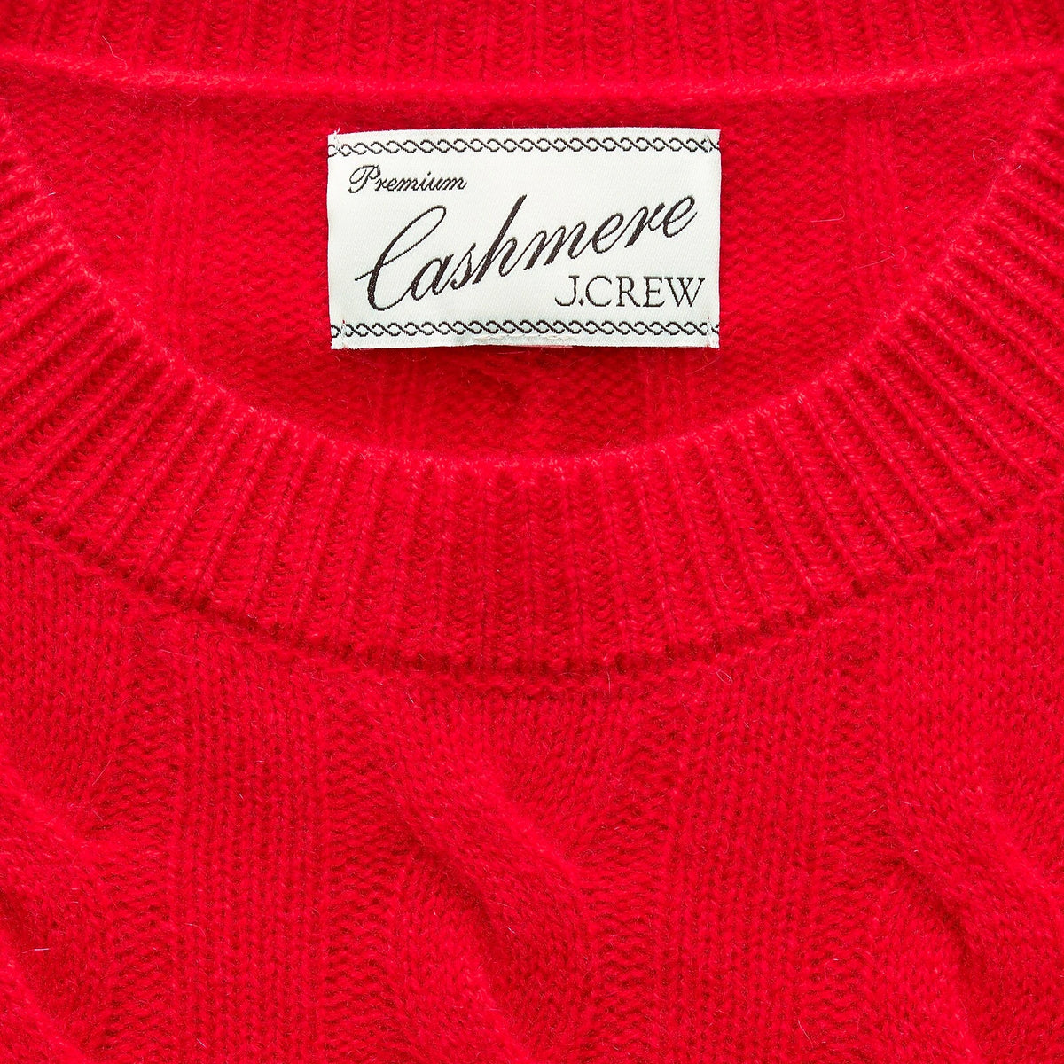 Women's Cable-Knit Cashmere Crewneck Sweater - Navy