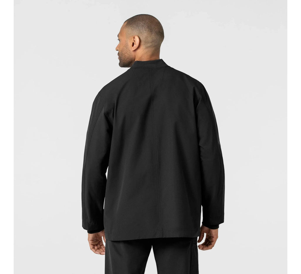 Unisex Ripstop Snap-Front Chore Coat - Black