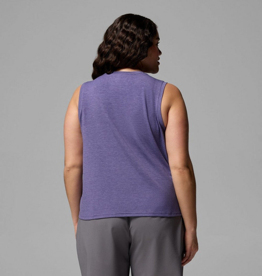 Women's Plus UPF 50 Stretch Tank - Grey