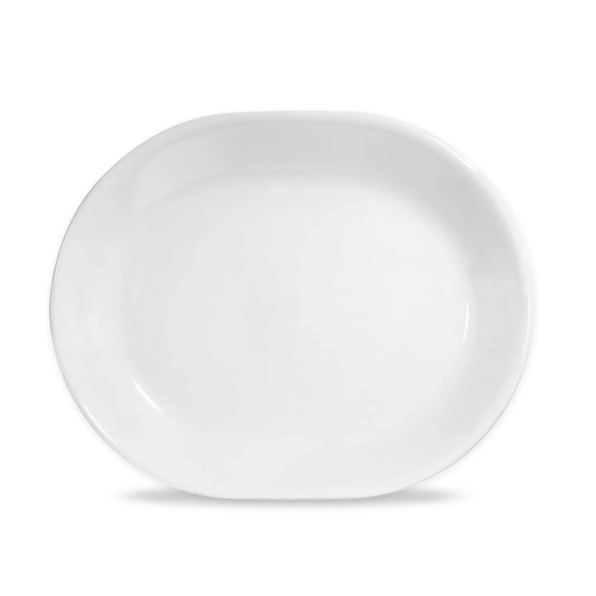 12.25-Inch White Glass Serving Platter