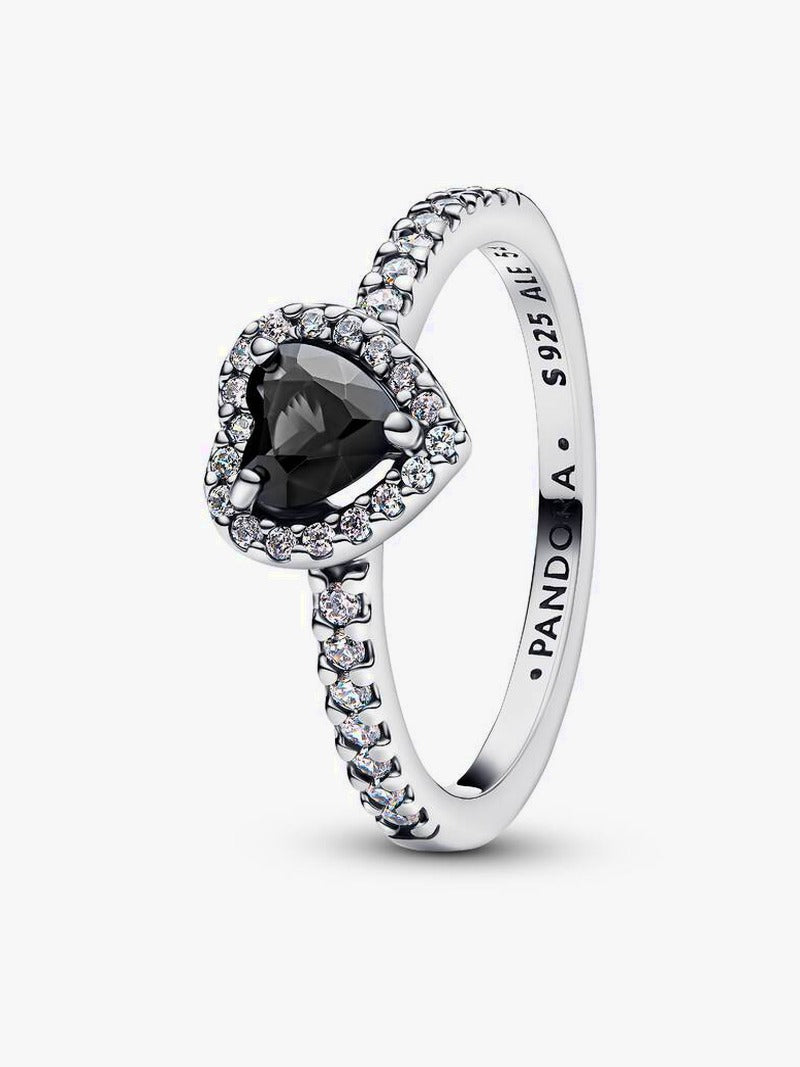 Black Heart Pavé Ring Set