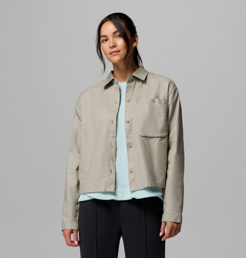 Women's Stretch Long-Sleeve Button-Up Shirt - Blue