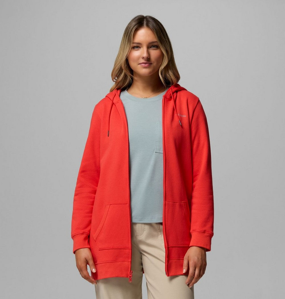 Women's Long Full-Zip Hoodie - Blue