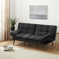 Mainstays Memory Foam Futon, Black Faux Suede Fabric, Full - MS95-010-107-02