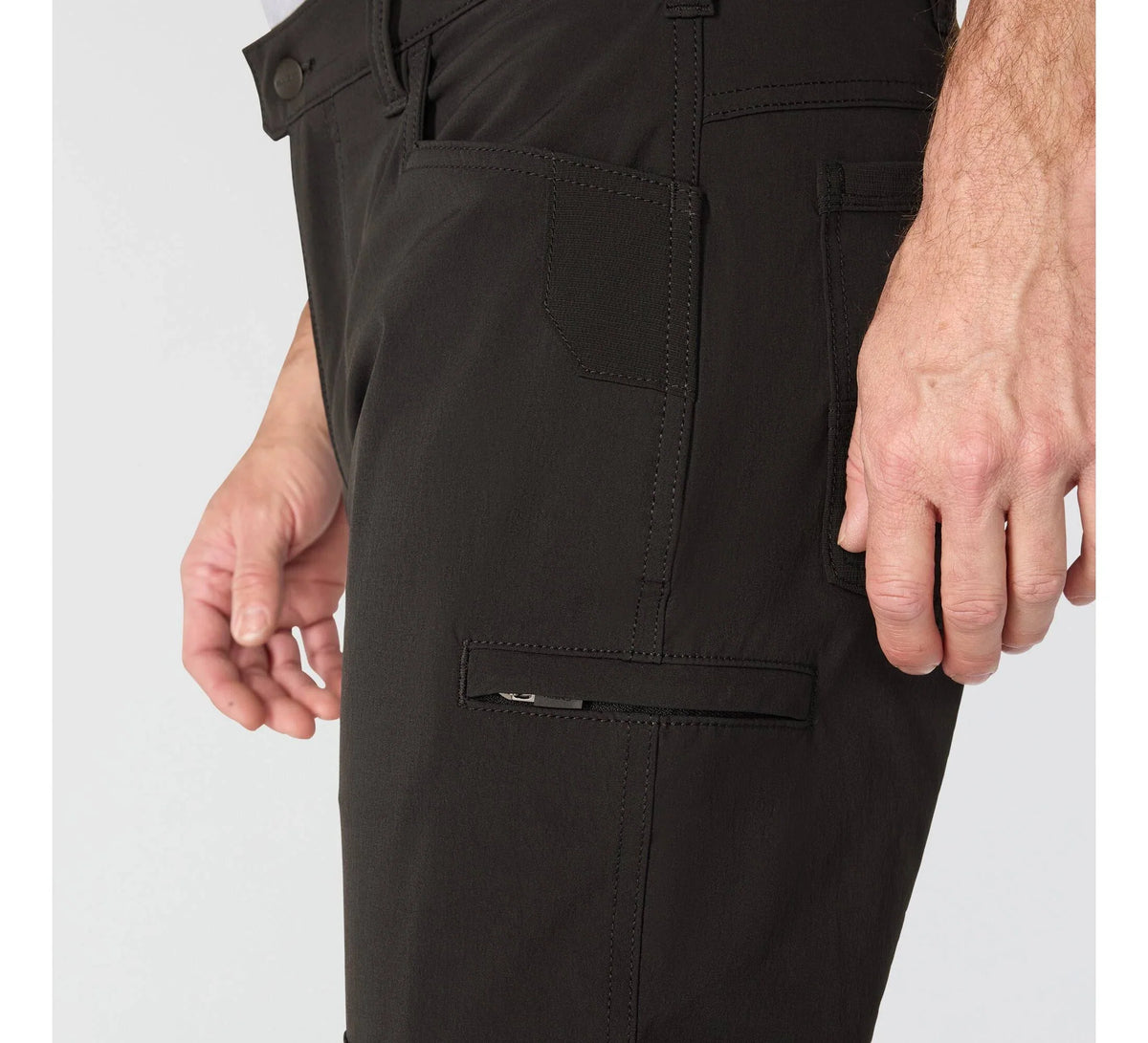 Water-Resistant Tapered Work Pants - Mud Gray