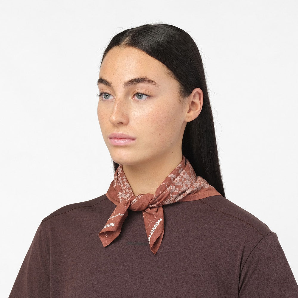 Graphic Polyester Bandana - Burnt Umber