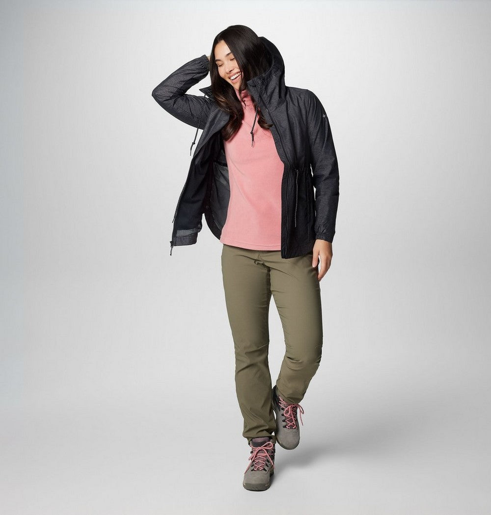 Women's Lightweight Hooded Rain Jacket - Fuchsia